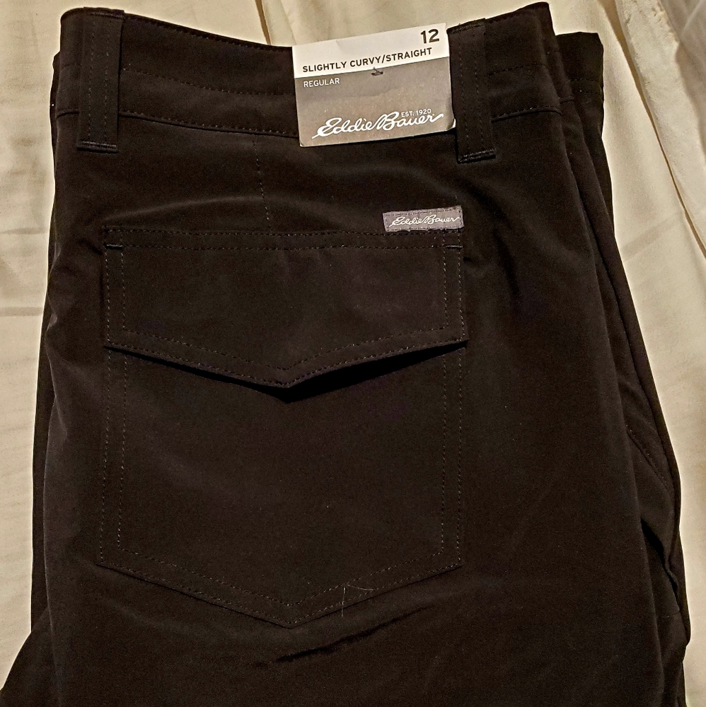 Eddie Bauer Women's Flexion Polar Lined Pants Size 12 Black